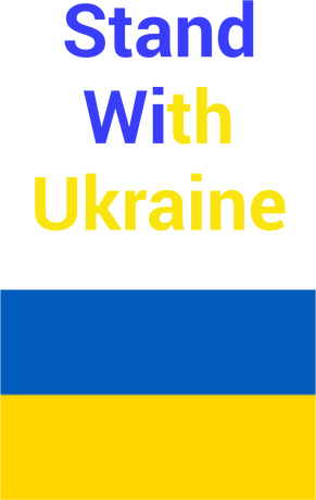 Nadruk Stand With Ukraine - Przód