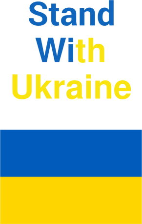 Nadruk Stand With Ukraine - Przód
