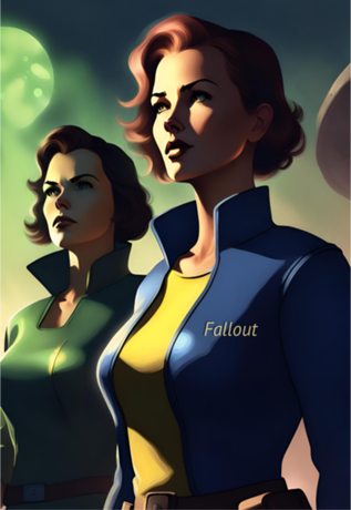 Nadruk Fallout girl 1 - Przód